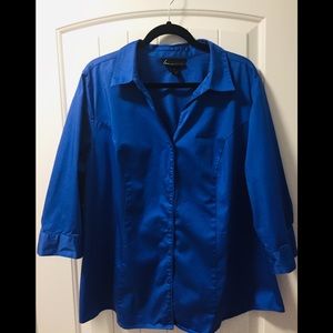 Lane Bryant blue blouse size 22
